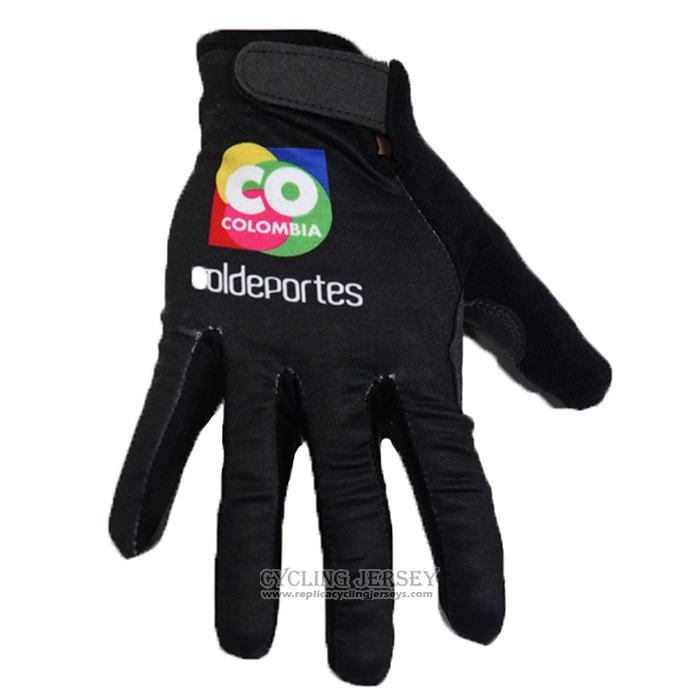 2020 Colombia Full Finger Gloves Cycling Black